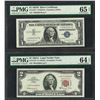 Image 1 : 1957B $1 Silver Certificate PMG 65EPQ & 1963A $2 Legal Tender PMG 64EPQ Star Not
