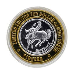 .999 Silver Pioneer Hotel & Gambling Hall $10 Casino Limited Edition Gaming Toke