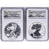 Image 1 : 2013-W $1 West Point American Silver Eagle Coin Set NGC PF70/SP70