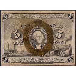March 3, 1863 Second Issue Five Cent Fractional Currency Note