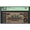 Image 1 : 1864 $20 Confederate States of America Note T-67 PCGS Choice About New 58