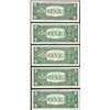 Image 2 : Lot of (5) 1957 $1 Silver Certificate Notes