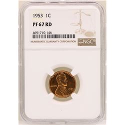 1953 Lincoln Wheat Cent Proof Coin NGC PG67RD