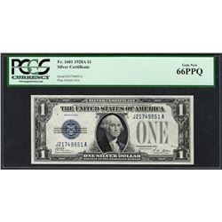 1928A $1 Funnyback Silver Certificate Note Fr.1601 PCGS Gem New 66PPQ