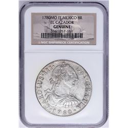 El Cazador Shipwreck 1780MO FF Mexico 8 Reales Silver Coin NGC Genuine