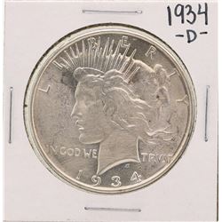 1934-D $1 Peace Silver Dollar Coin