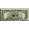 Image 1 : 1950A $5 Federal Reserve Note Gutter Fold ERROR