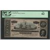 Image 1 : 1864 $20 Confederate States of America Note T-67 PCGS New 62