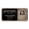 Image 2 : 500 Grain Sterling Silver Franklin Mint 100 Greatest Americans Ingot