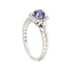 Image 4 : 14KT White Gold Lady's 0.64 ctw Sapphire and Diamond Ring