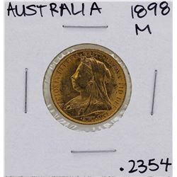 1898-M Australia Queen Victoria Sovereign Gold Coin