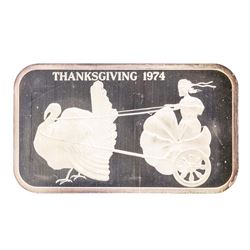 1974 Thanksgiving Madison Mint 1 oz .999 Fine Silver Art Bar