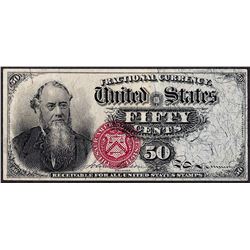 March 3, 1863 Fourth Issue Fifty Cent Fractional Currency Note