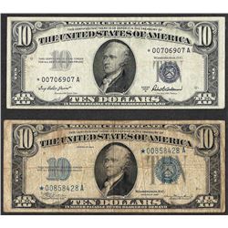 Lot of 1934 & 1953A $10 Silver Certificate STAR Notes