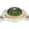 Image 4 : Rolex Ladies Two Tone 14K Green Vignette Diamond 26MM Datejust Watch