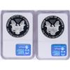 Image 2 : Lot of 1989-S & 1990-S $1 American Silver Eagle Proof Coins NGC PF69 Ultra Cameo