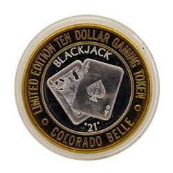 .999 Silver Colorado Belle Laughlin, Nevada $10 Casino Limited Edition Gaming To