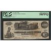 Image 1 : 1862 $100 Confederate States of America Note T-39 PCGS About New 58PPQ