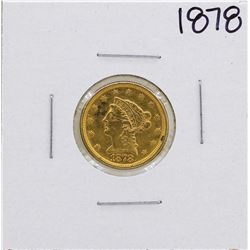 1878 $2 1/2 Liberty Head Quarter Eagle Gold Coin