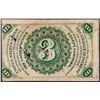 Image 2 : March 3, 1863 Third Issue Three Cent Fractional Currency Note