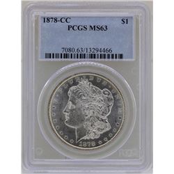 1878-CC $1 Morgan Silver Dollar Coin PCGS MS63