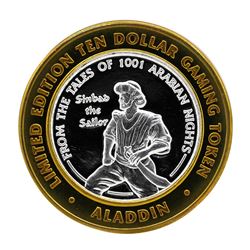 .999 Silver Aladdin Resort Casino $10 Limited Edition Gaming Token