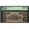 Image 1 : 1864 $20 Confederate States of America Note T-67 PCGS Choice About New 58PPQ