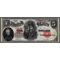 1907 $5 Woodchopper Legal Tender Note
