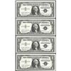 Image 1 : Lot of (4) 1957B $1 Silver Certificate Notes
