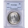 Image 1 : 1924 $1 Peace Silver Dollar Coin PCGS MS63