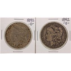 Lot of (2) 1892-O $1 Morgan Silver Dollar Coins