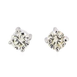 14KT White Gold 0.60 ctw Diamond Stud Earrings
