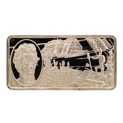 500 Grain Sterling Silver Franklin Mint 100 Greatest Americans Ingot