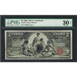 1896 $2 Educational Silver Certificate Note Fr.248 PMG Very Fine 30EPQ