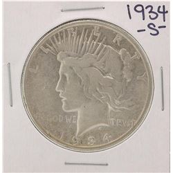 1934-S $1 Peace Silver Dollar Coin