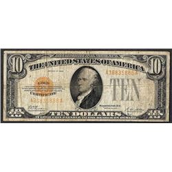 1928 $10 Gold Certificate Note