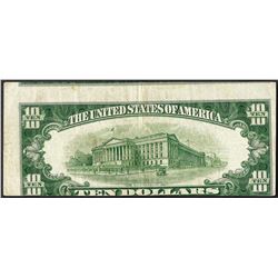 1950A $10 Federal Reserve Note Misalignment ERROR