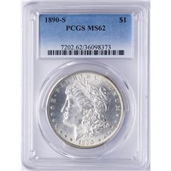 1890-S $1 Morgan Silver Dollar Coin PCGS MS62