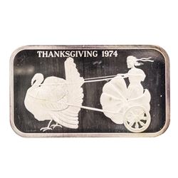 1974 Thanksgiving Madison Mint 1 oz .999 Fine Silver Art Bar