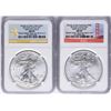 Image 1 : Lot of 2012-W & 2012-S $1 American Silver Eagle Coins NGC MS69 First Releases