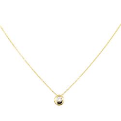 18KT Yellow Gold 0.25 ctw Diamond Pendant with 14KT Yellow Gold Chain