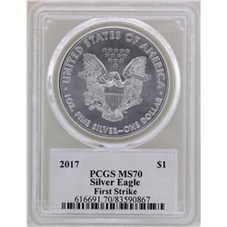 2017 $1 American Silver Eagle Coin PCGS MS70