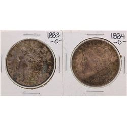 Lot of 1883-O & 1884-O $1 Morgan Silver Dollar Coins