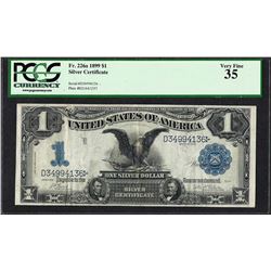 1899 $1 Black Eagle Silver Certificate Note Fr.226a PCGS Very Fine 35