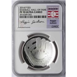 2014-P $1 Baseball Hall of Fame Coin NGC PF70 Ultra Cameo Reggie Jackson