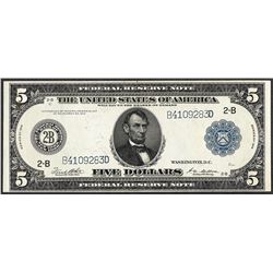 1914 $5 Federal Reserve Note New York