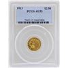 Image 1 : 1913 $2 1/2 Indian Head Quarter Eagle Gold Coin PCGS AU53