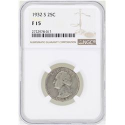 1932-S Washington Quarter Silver Coin NGC F15