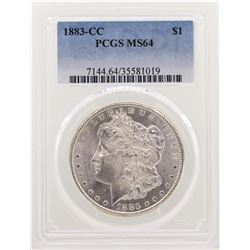 1883-CC $1 Morgan Silver Dollar Coin PCGS MS64