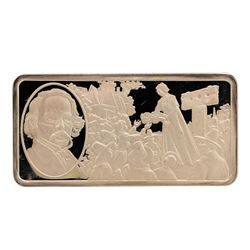 500 Grain Sterling Silver Franklin Mint 100 Greatest Americans Ingot